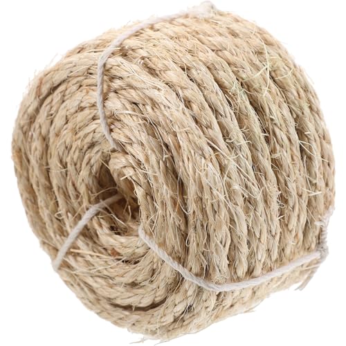 Milisten Corda Sisal Naturale 6Mm X 10m per Tiragraffi Gatti, Alta Resistenza per Ricambio e Progetti Fai da Te in Casa