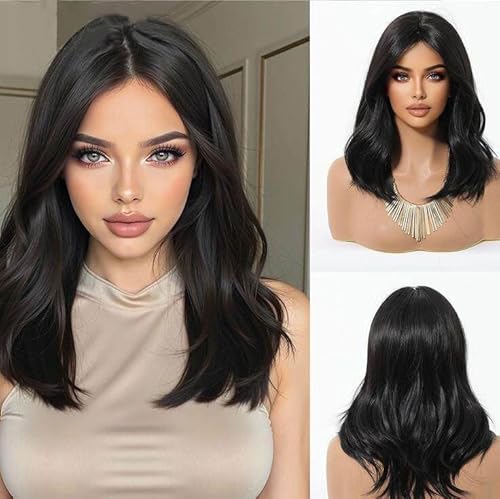 uP9sF2mD Wigs Eight character bangs, short curly hair, wig, women's