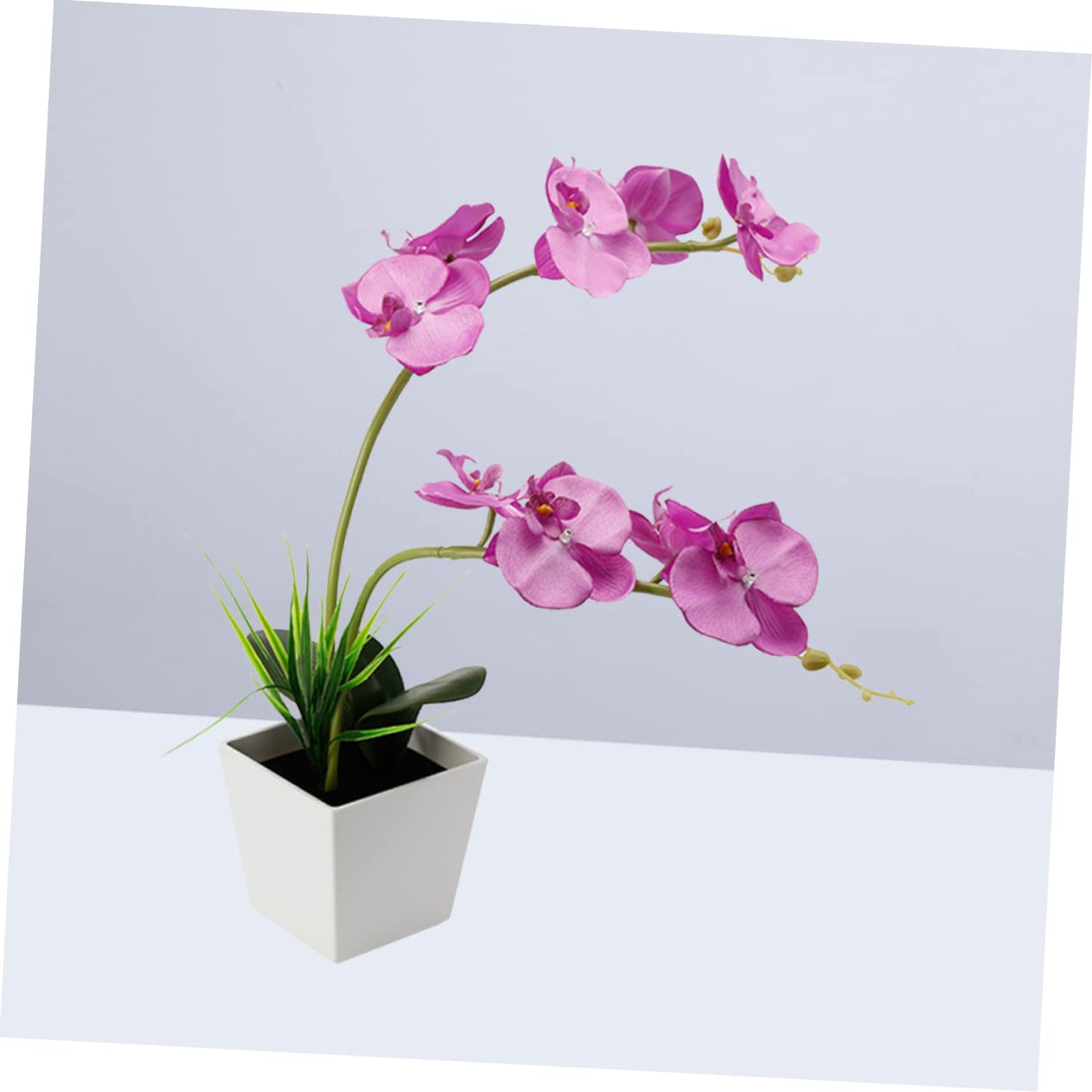 Zerodeko Lámpara LED de Orquídea Púrpura Flores Artificiales