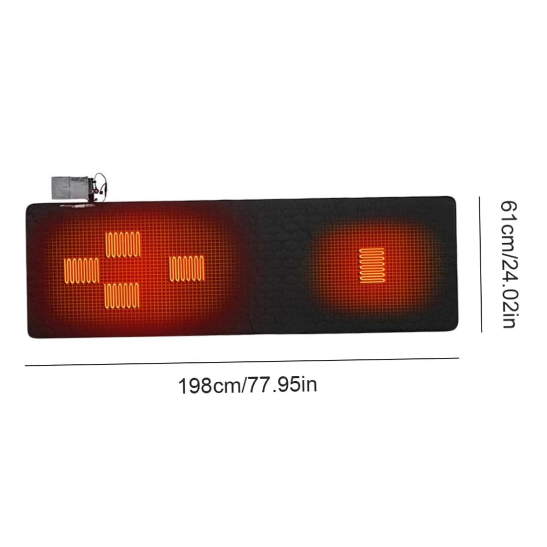 Imbottitura per Sacco a Pelo riscaldato 3 Livelli di Riscaldamento Fodera per Sacco a Pelo Ricaricabile Tramite USB Nera