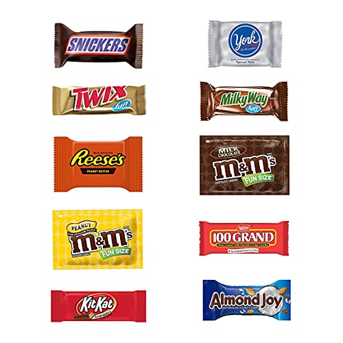 Chocolate Bundle - 10 Pound Bulk Pack Of Chocolate Candy Individually Wrapped Variety Mix - M&M's, Snickers, Milky Way, Reese's, York, 100 Grand, Almond Joy, And Many More #TOP3