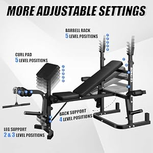 Goimu Z3 Olympic Weight Bench Set with Leg Extension and Leg Curl, 9 in 1 Workout Bench Set with Preacher Curl Pad and LAT Pulldown, Multi-Function Strength Training Bench Press Set for Home Gym — photo 3 of 6