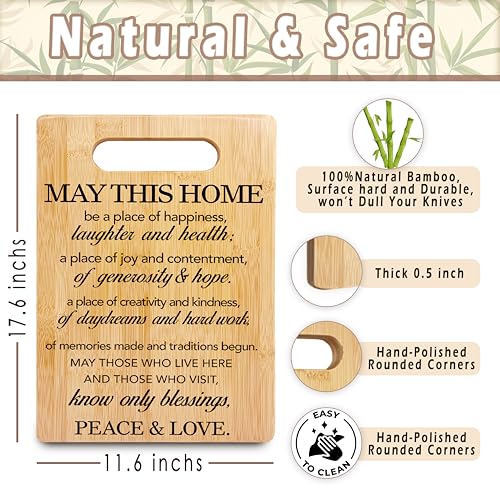 Housewarming Gifts Cutting Board, House Warming Gifts New Home House Apartment, New Homeowner Gifts, Home Blessing Bamboo Cutting Boards for Kitchen, Decorative Cutting Boards for Kitchen - Image 5
