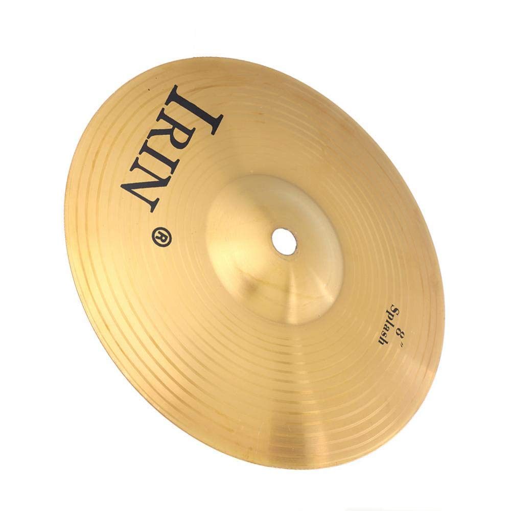 Latón Tambor Platillo, 8inch Splash Cymbal Profesional, Instrumento Musical para Batería Amateur, Home Studio, Escenario, Conciertos, Rehearsals