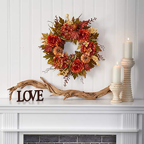 Nearly-Natural-24in-Peony-Hydrangea-and-Pumpkin-Fall-Artificial-Wreath Nearly Natural 24in Peony Hydrangea and Pumpkin Fall Artificial Wreath