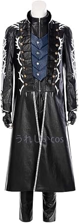 2200 DMC Devil May Cry 5 Vergil Devil May Cry 5 Debikura Virgil Devil Cosplay Costume Wig, Shoes, Tools Added