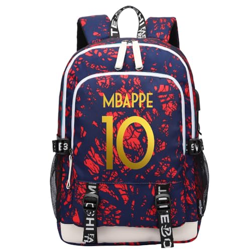 FANSIVERS Mochila esportiva multifuncional de futebol M-bappe para viagem, laptop, bolsa para fãs de futebol para homens e mulheres, Fúcsia - 1, One Size, Esportivo