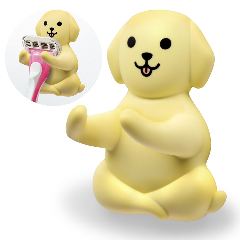 AGMDESIGN Cute Dog Silicone Razor Holder, Funny Dogs Animal Bathroom Decor, Dog Lover Gifts for Men Women Wife Husband, Valentine's Day Birthday Gifts