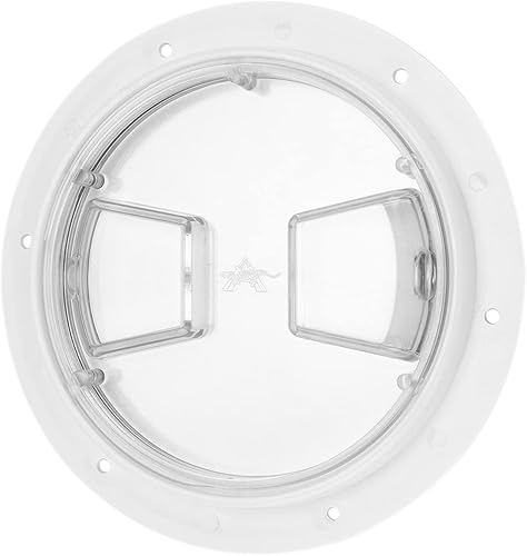 Cubierta blanca de acceso para escotilla de barco, escotilla de acceso redonda para barco RV yate marino (6 pulgadas)