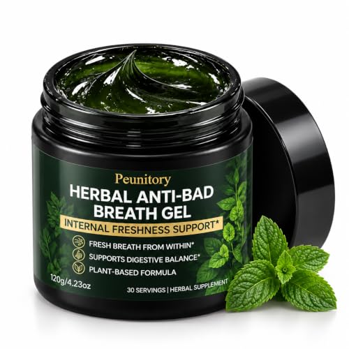 Peunitory Bad Breath Support for Adults, Herbal Supplement Gel, 120g