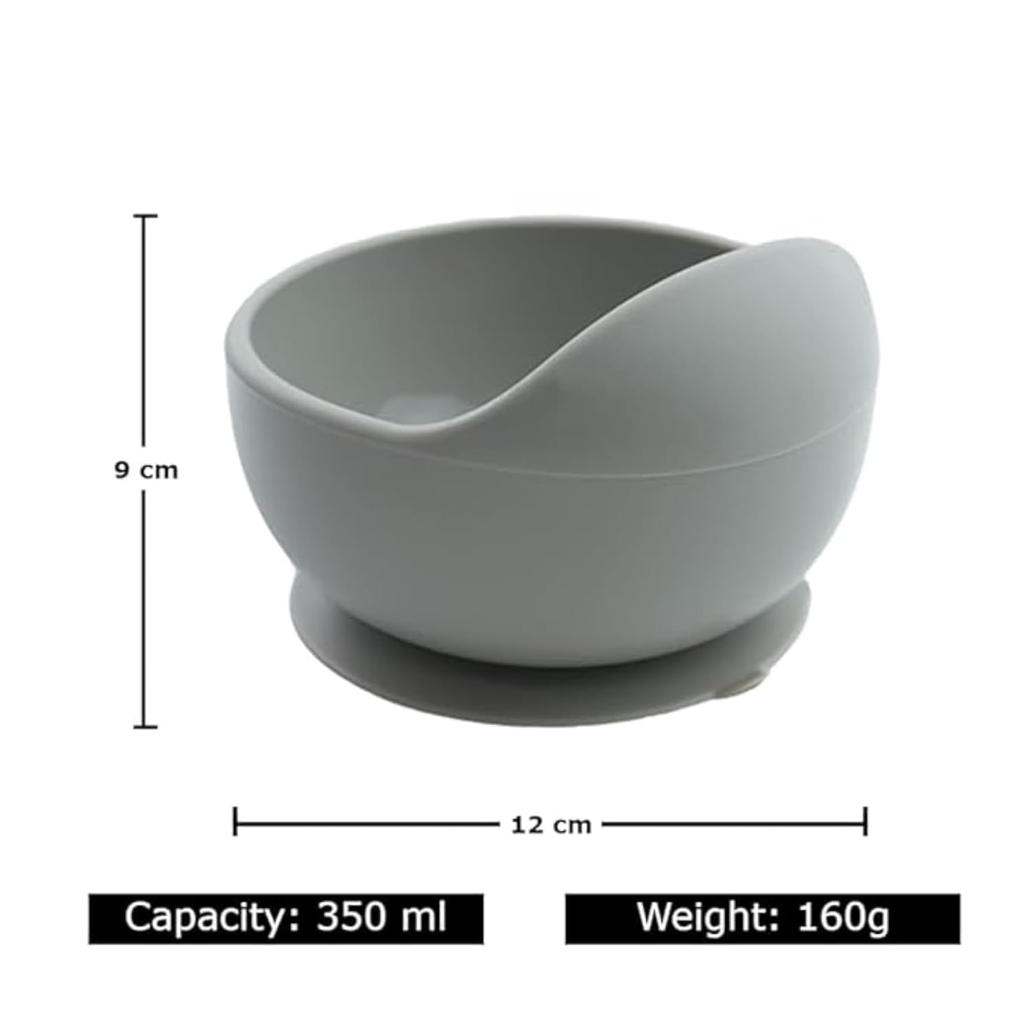 CEPLO Silicone Baby Feeding Bowl & Spoon Weaning Set β Strong Suction Stay-Put Bowl with Wooden Spoon, Non-Slip Baby Training Tableware, Self-Feeding BLW Bowl for Babies, Toddlers & Infants 1