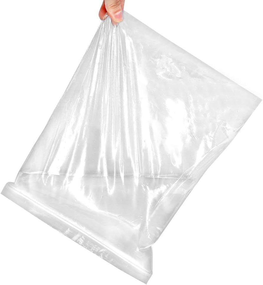 200 Pack Clear Large Poly Zip Mail Bags. 4 Assorted Sizes, 9x12 10x13 13x15 13x18 Inches. 2 MIL Thick, Resealable Food Grade PP Plastic Zip Baggies for Foods, Clothes, Travel Supplies. : Office Products