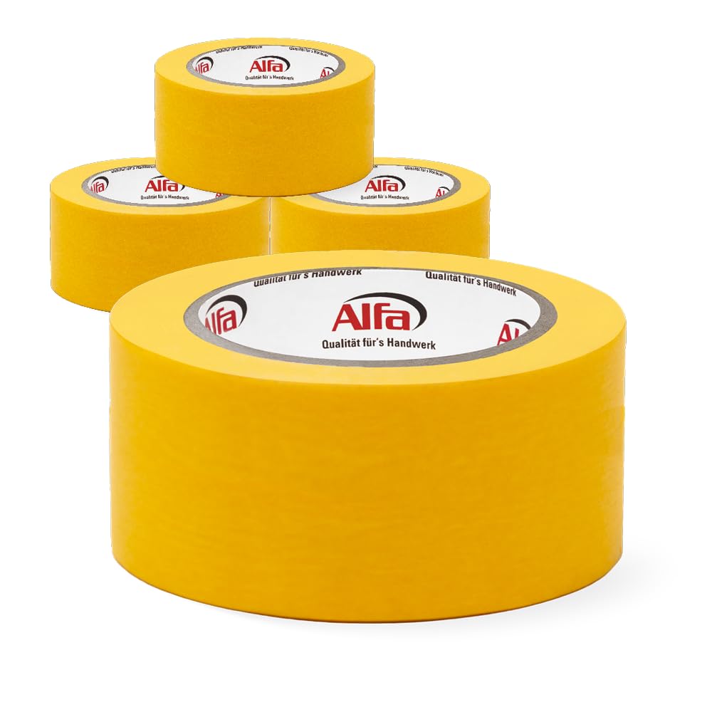 Alfa Ruban de masquage – Scotch peinture – 50 mm x 50 m – 4 pièces