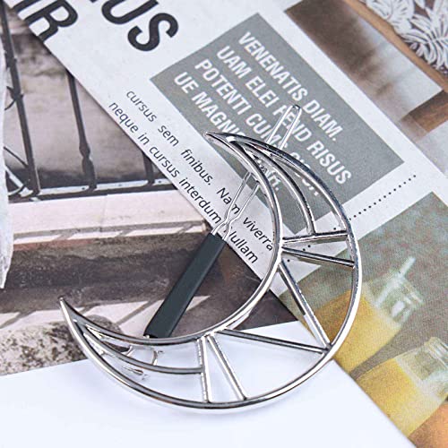 Erimberate FSE-039-2 Bohemian Crescent Moon Hair Clip Hollow Moon Hair Barrette Geometric Hair Pin Clips Half Moon Hairpin Silver Moon Headwear Metal Decorative Hair Accessories Jewelry thumb #1