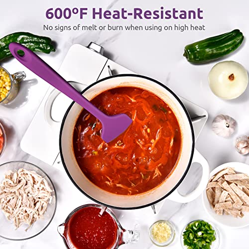 Image of U-Taste 14in Extra Large Silicone Spatula, 600F Heat Resistant, Purple