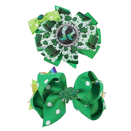 VICASKY 2�� �l�t�̃N���[�o�[�̂��񂴂� shamrock hair clip �Z���g�B�p�g���b�N�̓��o���b�^ �Z���g�B�p�g���b�N�̓������� �̓����� �w�A�A�N�Z�T���[ �|���G�X�e��
