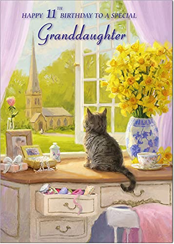 Olivia Samuel Carte d'anniversaire pour petite-fille du jour du printemps - Carte de taille moyenne (format A5 - 148 mm x 210 mm) avec enveloppe autocollante Cover