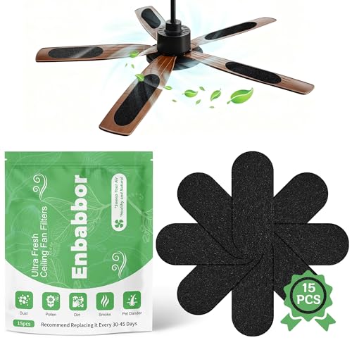 image for Enbabbor Activated Coconut Carbon Ceiling Fan Filters, Traps Household