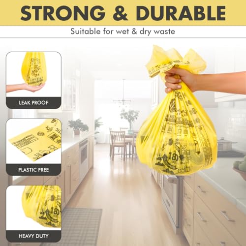 Image of GREENDOT BIOPAK Garbage Bags For Dustbins, Extra Large Size 30 Bags(3 Rolls), 30x37 Inches, Biodegradable & Compostable Within 180 Days, Eco-Friendly Trash Bags For Wet & Dry Waste, Leak Proof &Thick