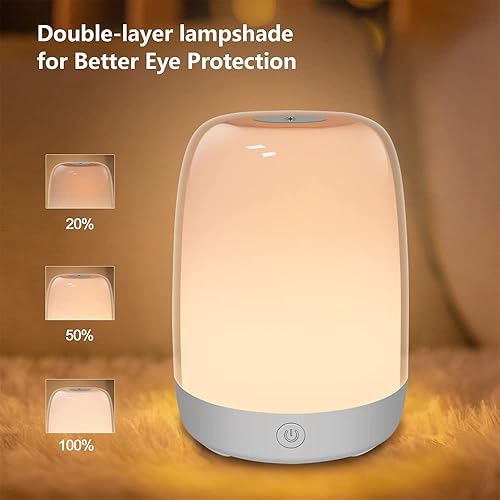 Miniatura 3 de Luz nocturna para niños, luz nocturna de bebé con control táctil regulable, luz nocturna para niños para dormitorio con cambio de color RGB y