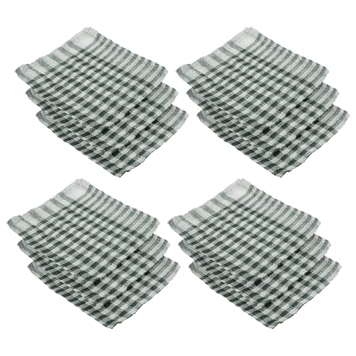 Image of Kuber Industries Pack of 12 Cotton Kitchen Cloth | Green, 44x44 cm