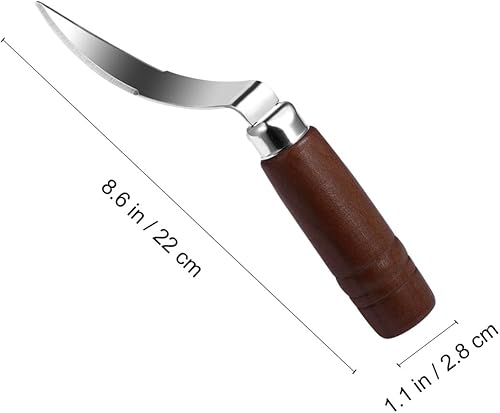 Miniatura 3 de DOITOOL 1 herramienta de eliminación de carne de coco de acero inoxidable raspador de carne de coco con mango de madera y mango antideslizante