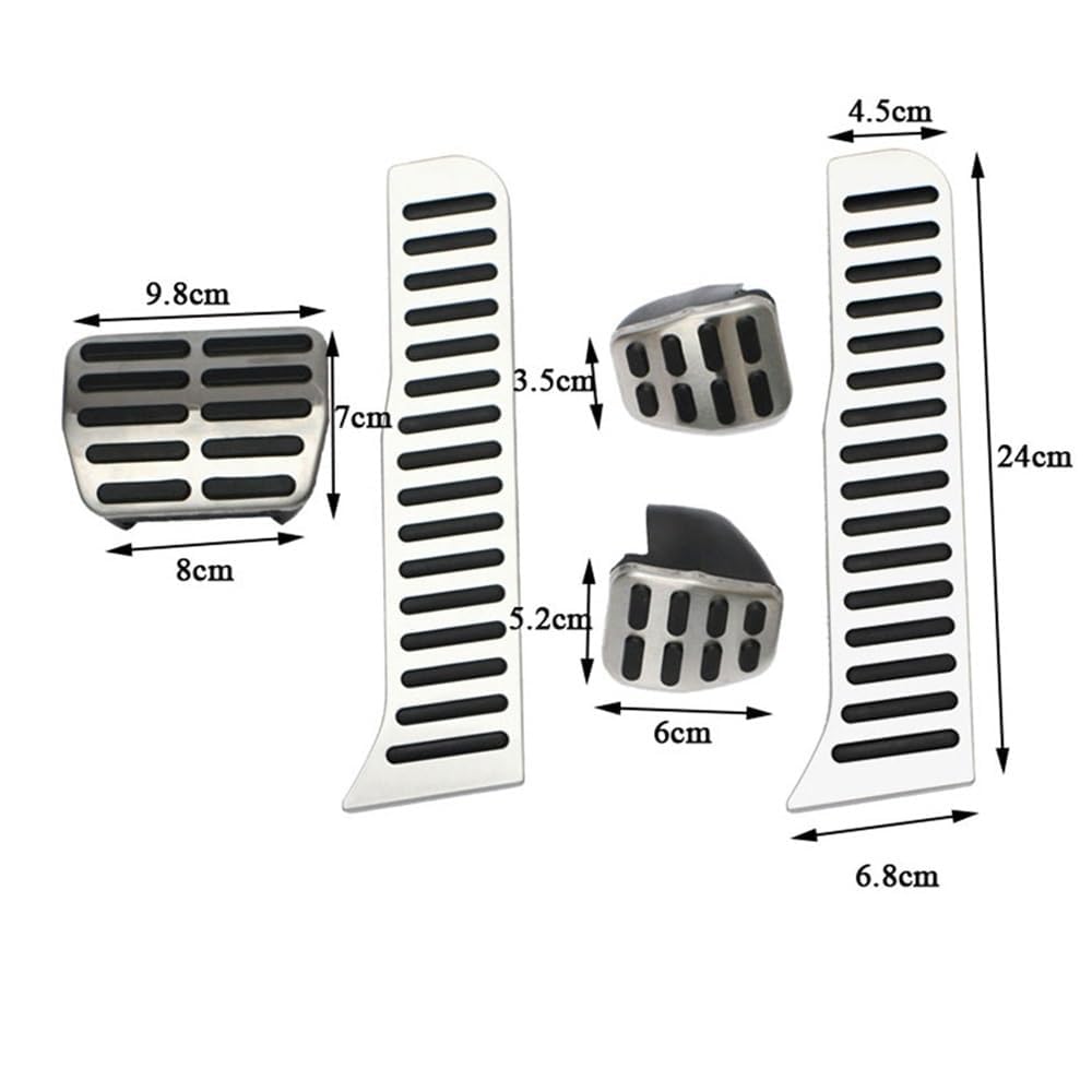 Copri Pedali Auto per Passat B6 B7 R36 Freno Acceleratore Pedali Antiscivolo Freni Pedaliera,C/MT