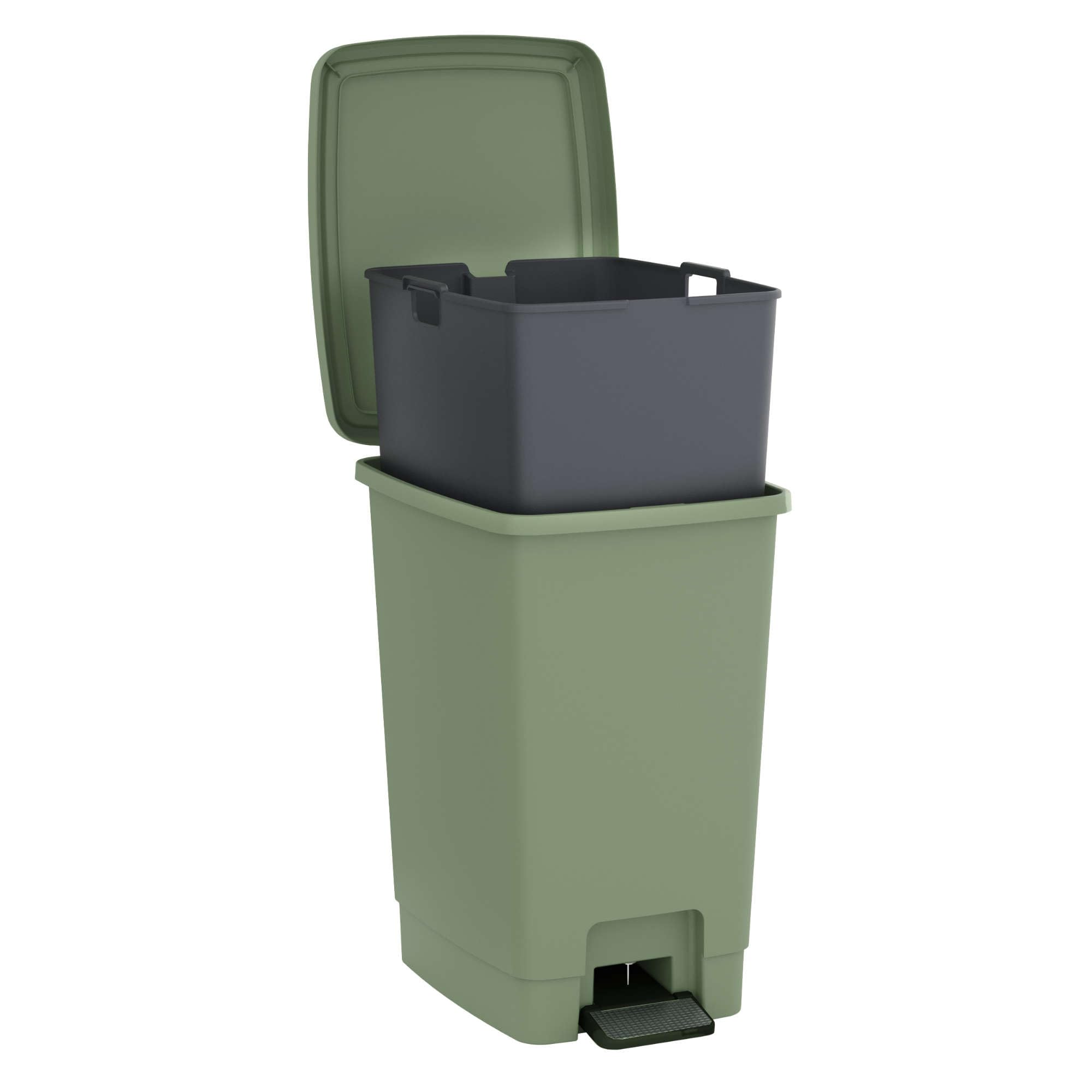 Sundis Bucket Bin, cubo de basura con pedal, 30L, cubo extraíble