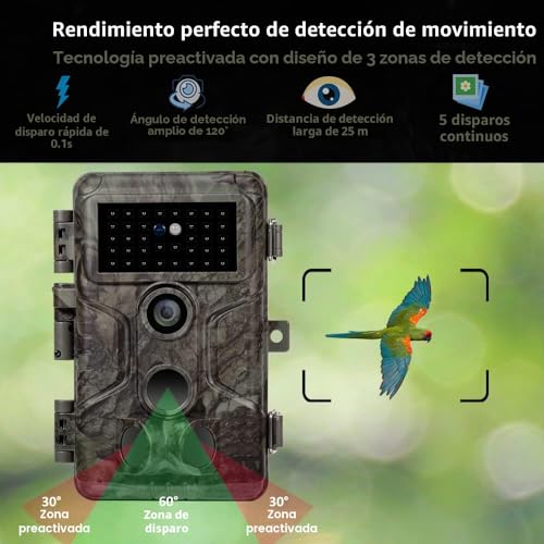 Miniatura 4 de Gardepro A3s Câmaras De Caça 64mp 1296p H.264 Vidéo, Camara Fototrampeo Con Alcance De Visión Nocturna De 30m Y 0,1s Tiempo De Activación, Led Ir De 940 Nm No-Glow, Ip66