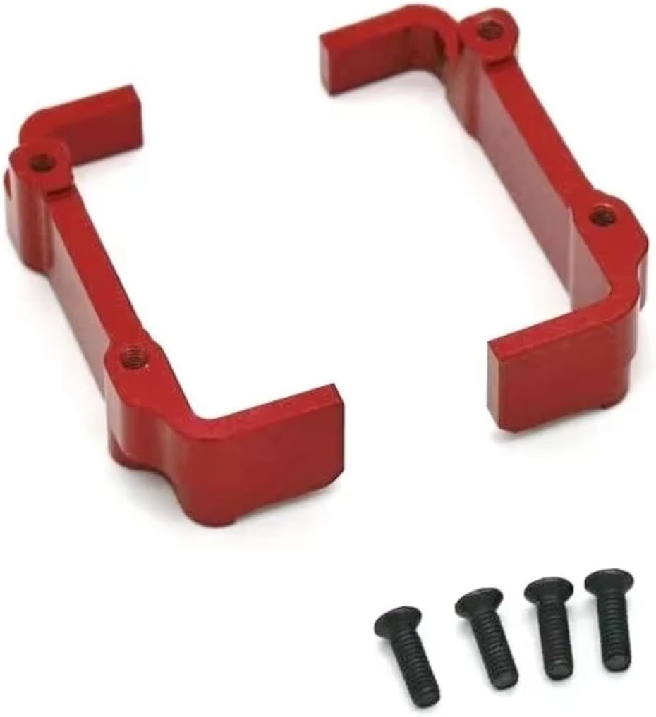 RC Accessories Compatible with WLtoys 144010 144001 144002 124016 124017 124018 124019 RC Car Upgrade Parts Metal Retrofit Battery Holder(Red)
