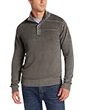 Alex Stevens Men's Textured Fair Isle Mock-Neck Sweater