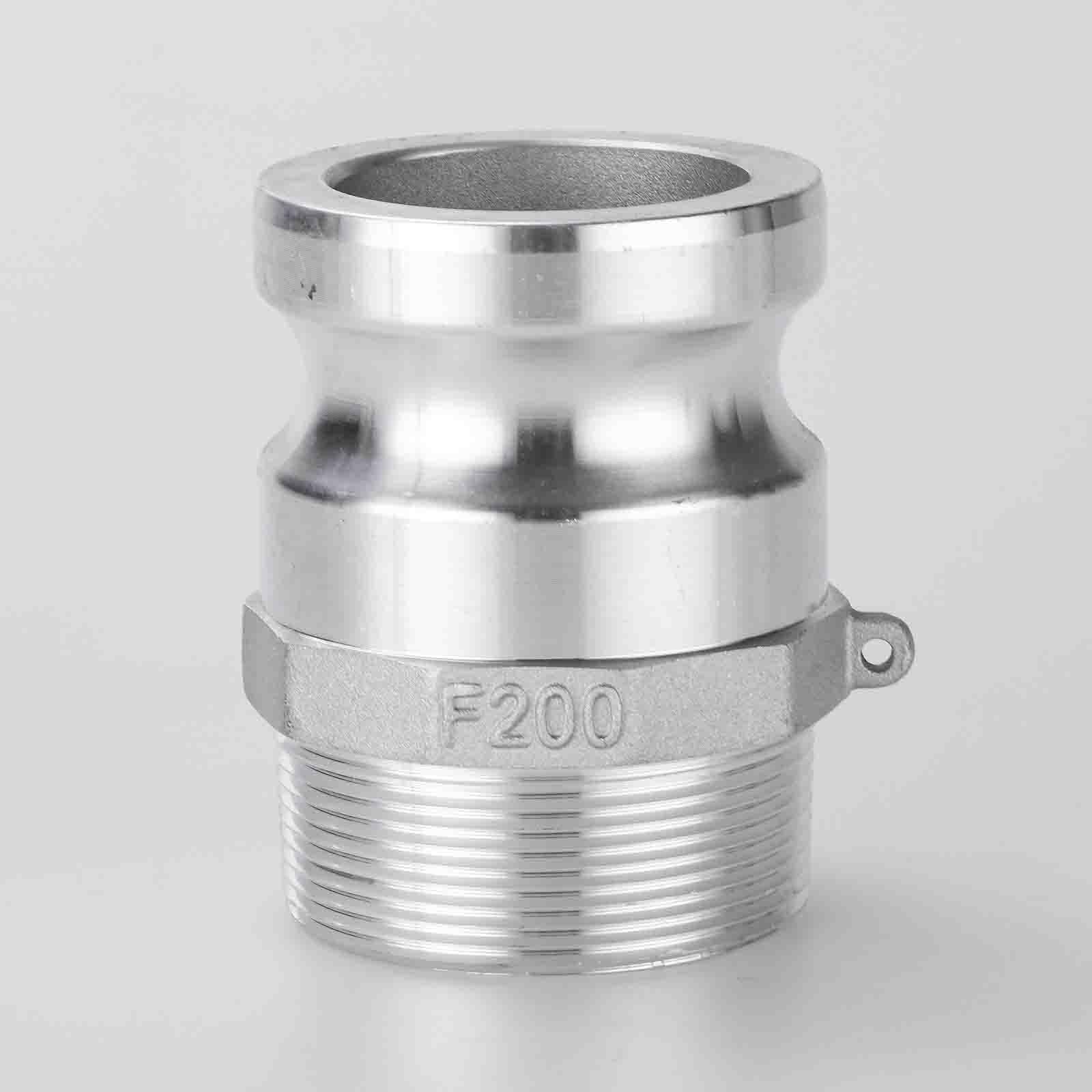 Acoplamientos de ranura de leva tipo F de 2 pulgadas, accesorios de manguera Camlock, acoplamientos de tubería (2 pulgadas-F200-2 piezas)