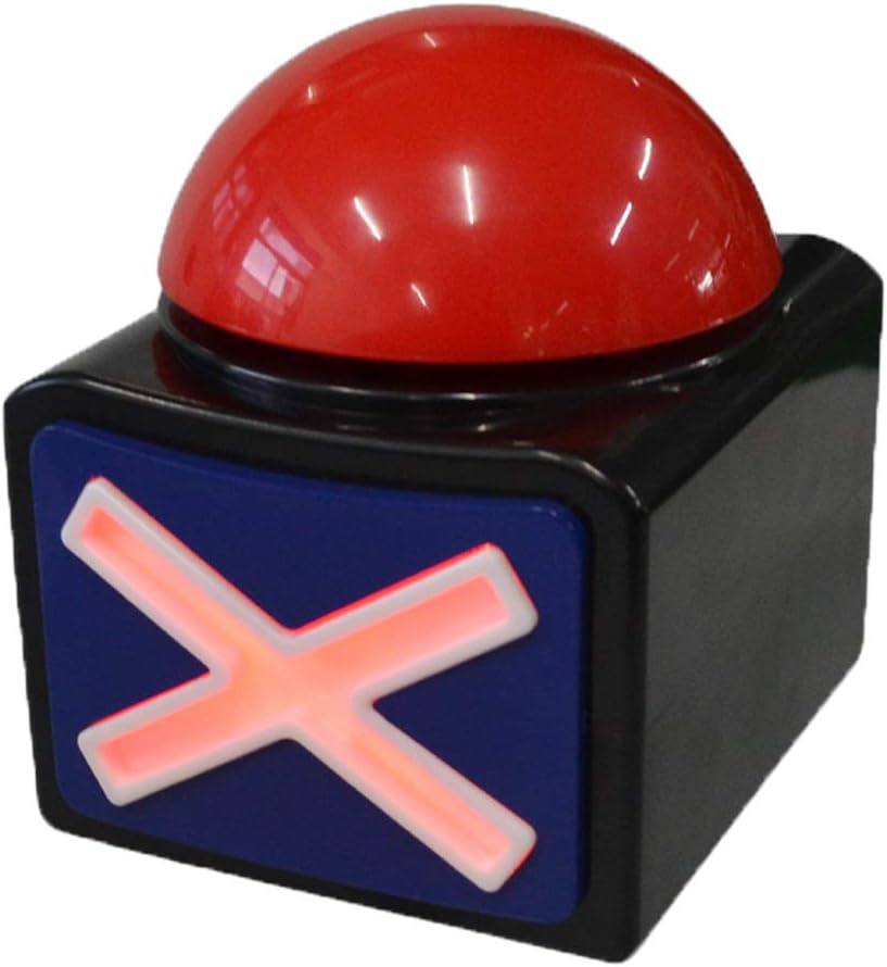 Light and Sound Game Answer Buzzer 2,Electronic Sound Play Button with Light Trivia Quiz Got Talent Pcs,Big Buzzer Toys for Kids Adult