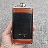 4oz Leather Wrapped Hip Flask-YM157
