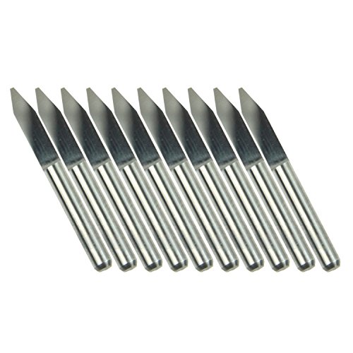 MuZuZi 10pcs 30 grados 0.8mm Carbide PCB Grabado Bits Herramienta CNC Router