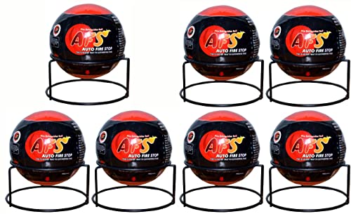 Image of AFS Fireball-Fire Extinguisher Ball /Quick Fire Off /Automatic Fire Extinguishing Fire Suppression Device with Stand & User Manual /Emergency Fireball for Home, Car, Office, (Pack of 7)
