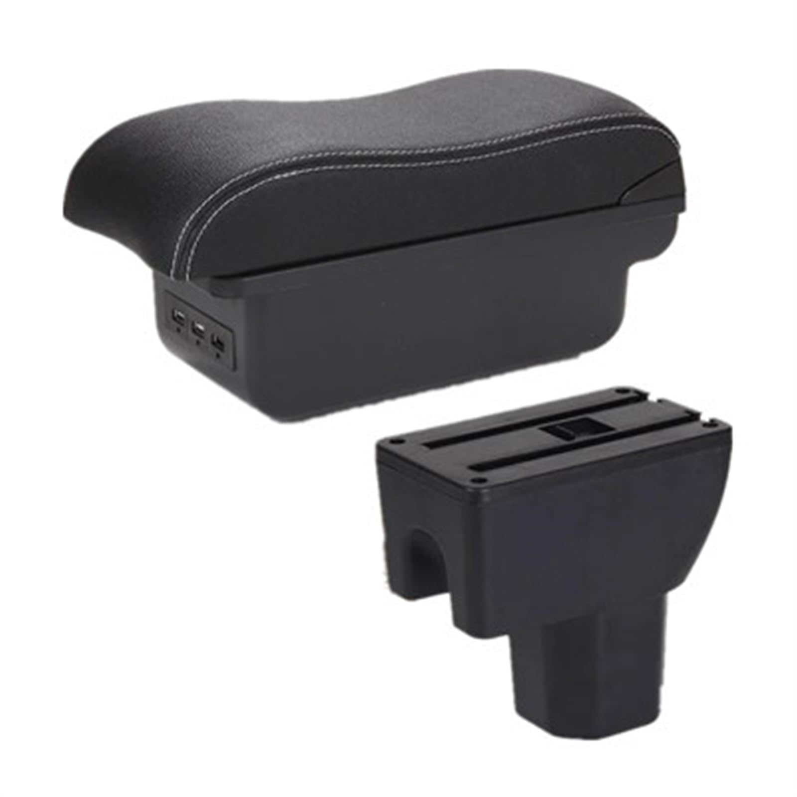 Noheeu B Black White 3Usb Center Console Armrest Storage Box For Ignis Car Interior Parts Modification Accessories