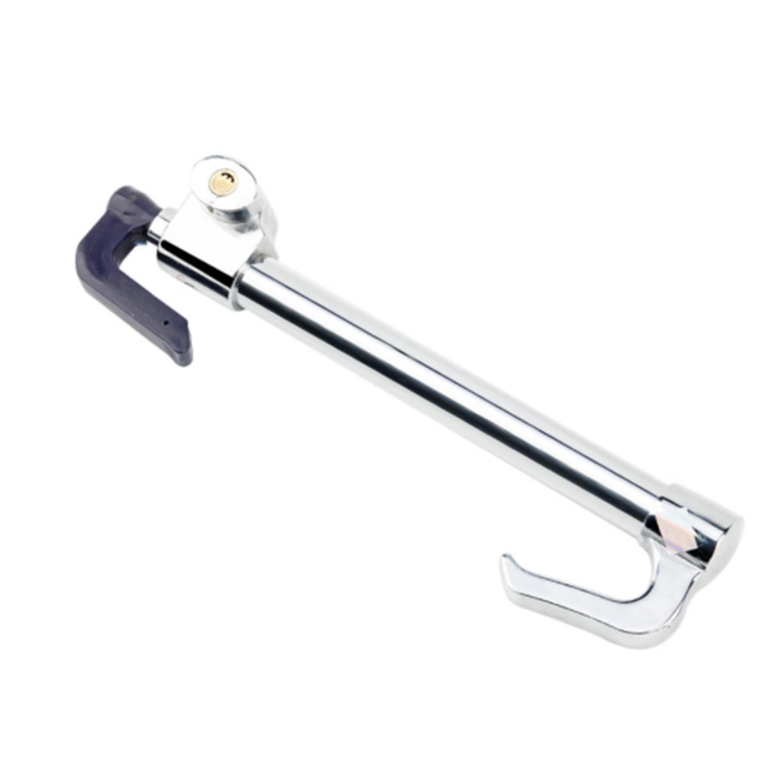 – MAKINGTEC Steering Wheel Lock Bar, Heavy Duty Anti-Theft Security Brake Pedal Lock with Adjustable Length with 2 Keys, Silver