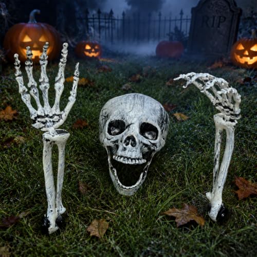 1 Pack Halloween Skeleton Groundbreaker Stakes,Outdoor Yard Decorations