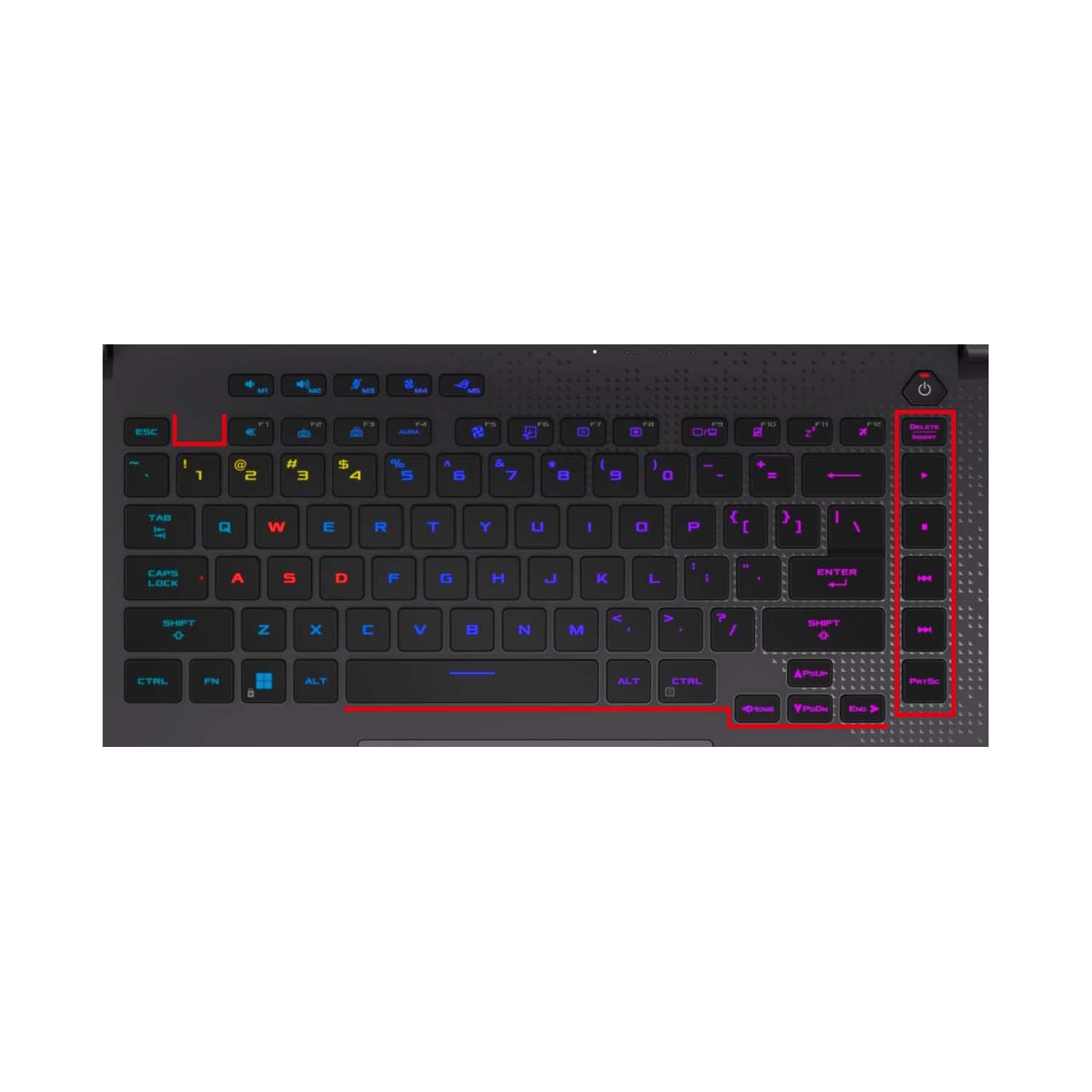 Copertura Per Tastiera In Silicone Per ASUS ROG Strix G15 G513 (modello 2021), Protezione Antipolvere E Impermeabile, Layout USA, Nero - 5