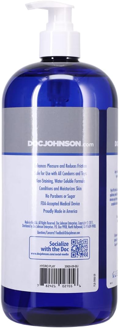 DOC JOHNSON TitanMen Hydro Play – Water Based Lubricant (32 fl. oz.)