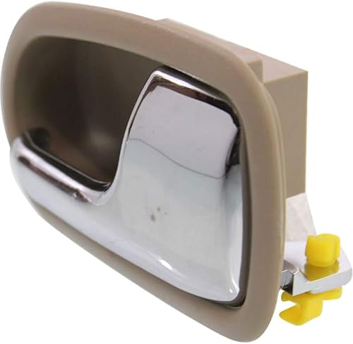 Miniatura 6 de Para Mazda 626 - Manija de puerta interior delantera o trasera, bisel beige del lado del pasajero con palanca cromada (1993-1997)  Trim LXDXES