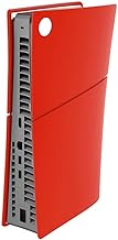 1 funda de silicona para PS5 SLIM Slim, color azul, cubierta antipolvo roja, color negro