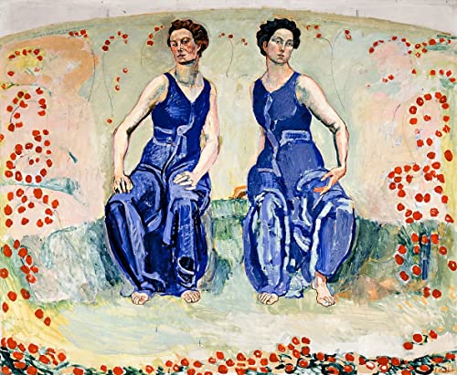 Cuadro en lienzo La hora sagrada de Ferdinand Hodler para decoración de pared retro de 60x90cm.