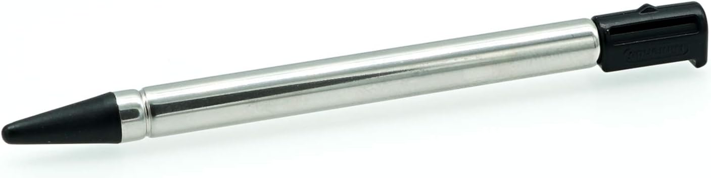 PartEGG Extendable Slot Metal Stylus Replacement for Nintendo 3DS Metal Touch Pen (Black)