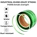 Heavy Duty Packaging Strapping Banding Roll - Green Polyester PET Industrial-Grade, 1000' x 5/8