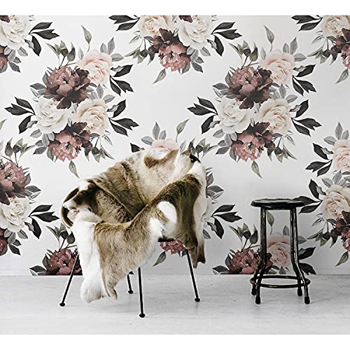 Papier peint mural fleurs de lumière pour masquer les défauts des murs - 2