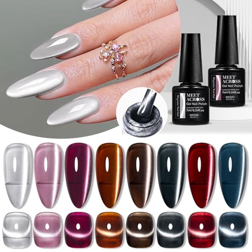 Esmalte Gel Magnético Cat Eye 9 Piezas para Uñas miniatura 2
