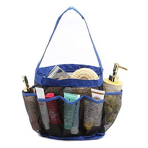 MVM ENTERPRISE (1 pc Storage Hanging Mesh Fabric 8 Pockets Portable Bath Shower Tote Caddy Cosmetics Organizer with Bathroom Bags