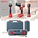 Hi-Spec 26 Piece Household Tool Kit Including 8V Cordless Drill Driver with 1300 mAh Li-Ion Rechargeable 16 Position Keyless Torque Clutch, Variable Speed Switch, Accessory Set & 25pc Hand Tools